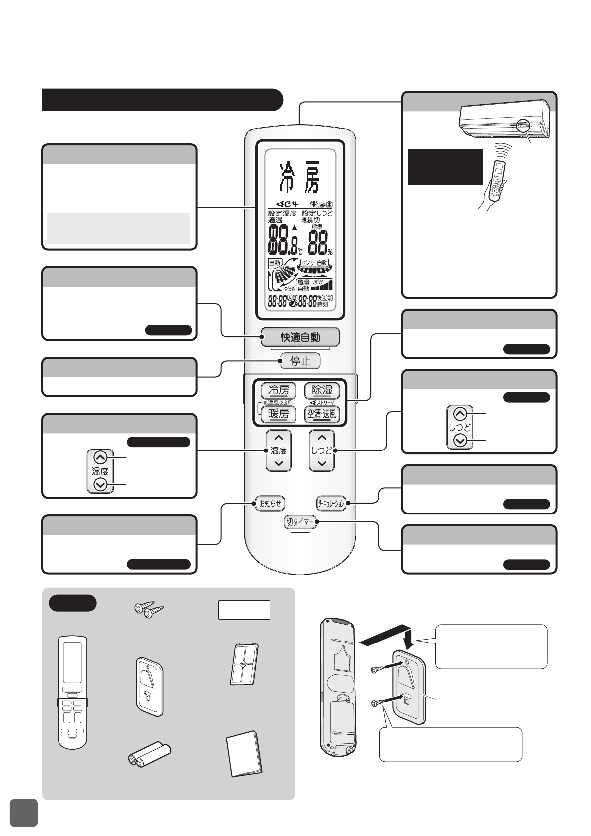 説明書 長府 RA-5641HVXK エアコン - ページ 8