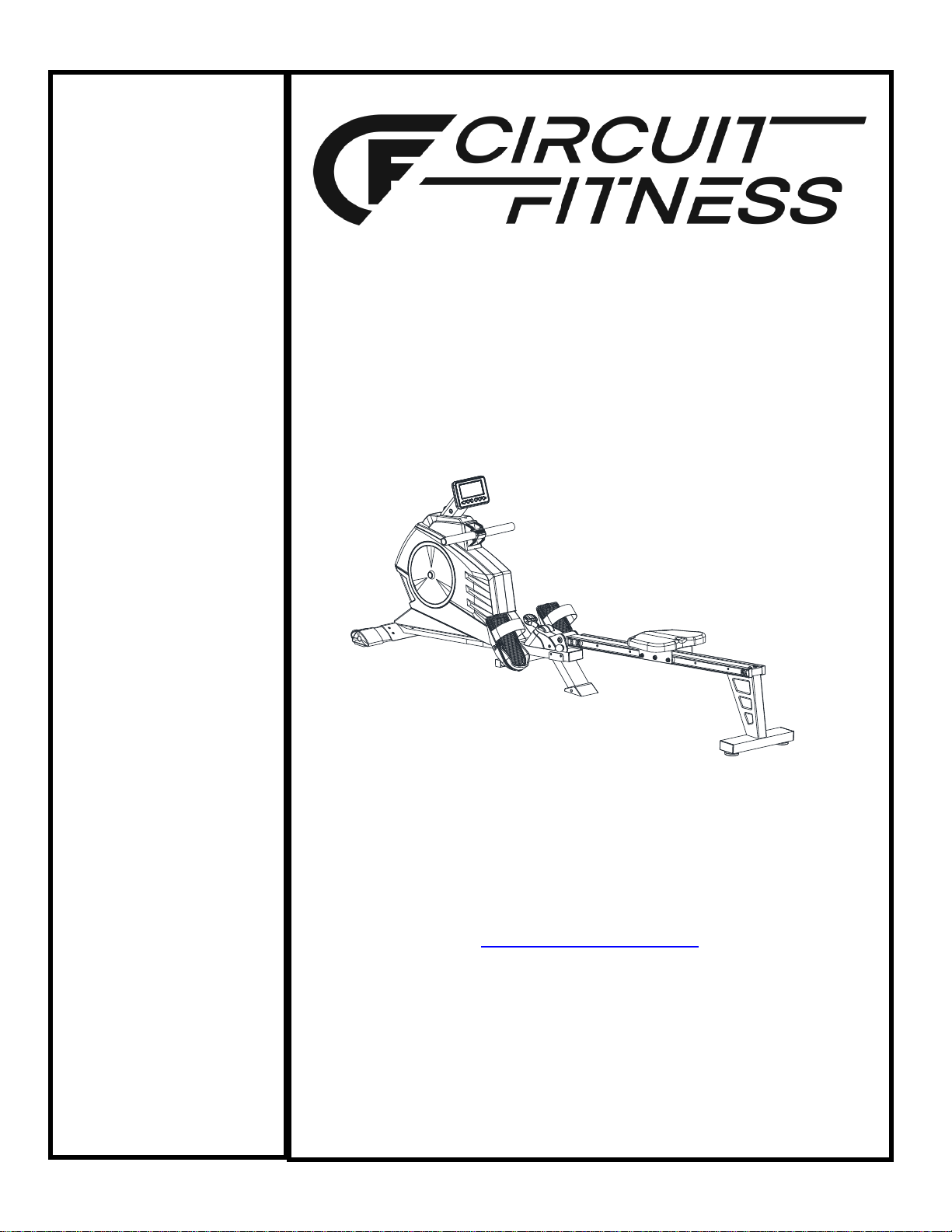 Circuit fitness rowing machine manual sale