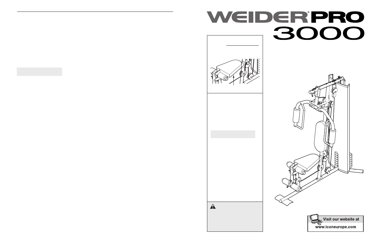 Weider 3000 multi gym sale