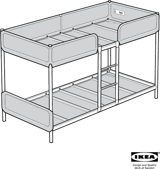 説明書 イケア TUFFING 二段ベッド