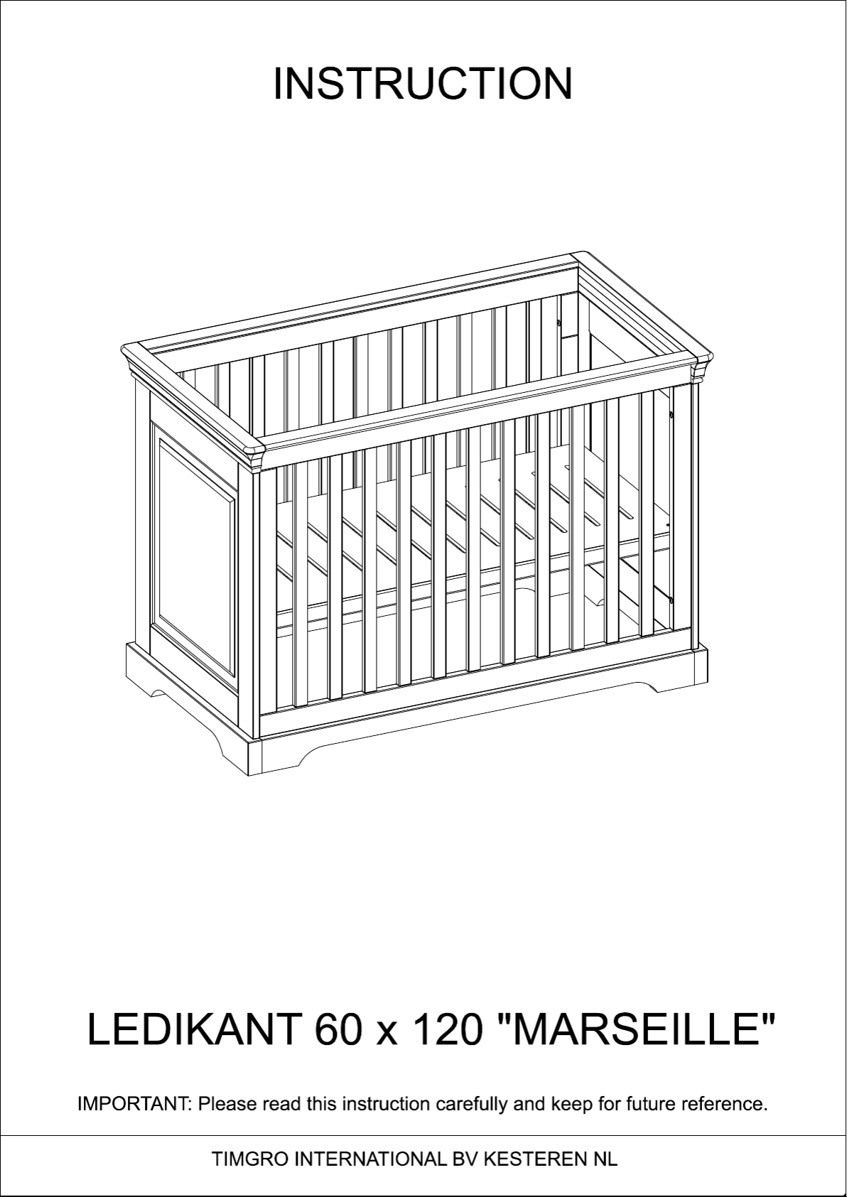 Manual Kidsmill Chateau Cot