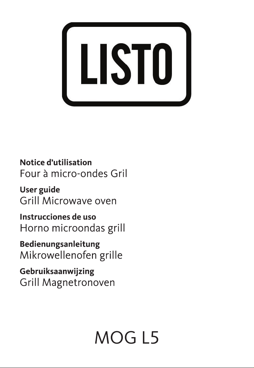 Micro-ondes Listo MOGL5 Avec Fonction Grill - Neuf,  Monofonction