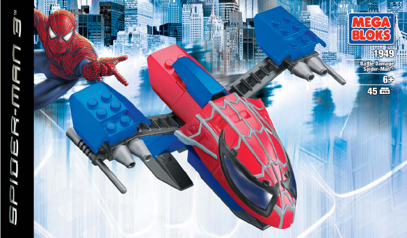 Lot De 3 Coffrets Mega Bloks Spider-Man : Voitures De Course Lizard Racer - Neuf