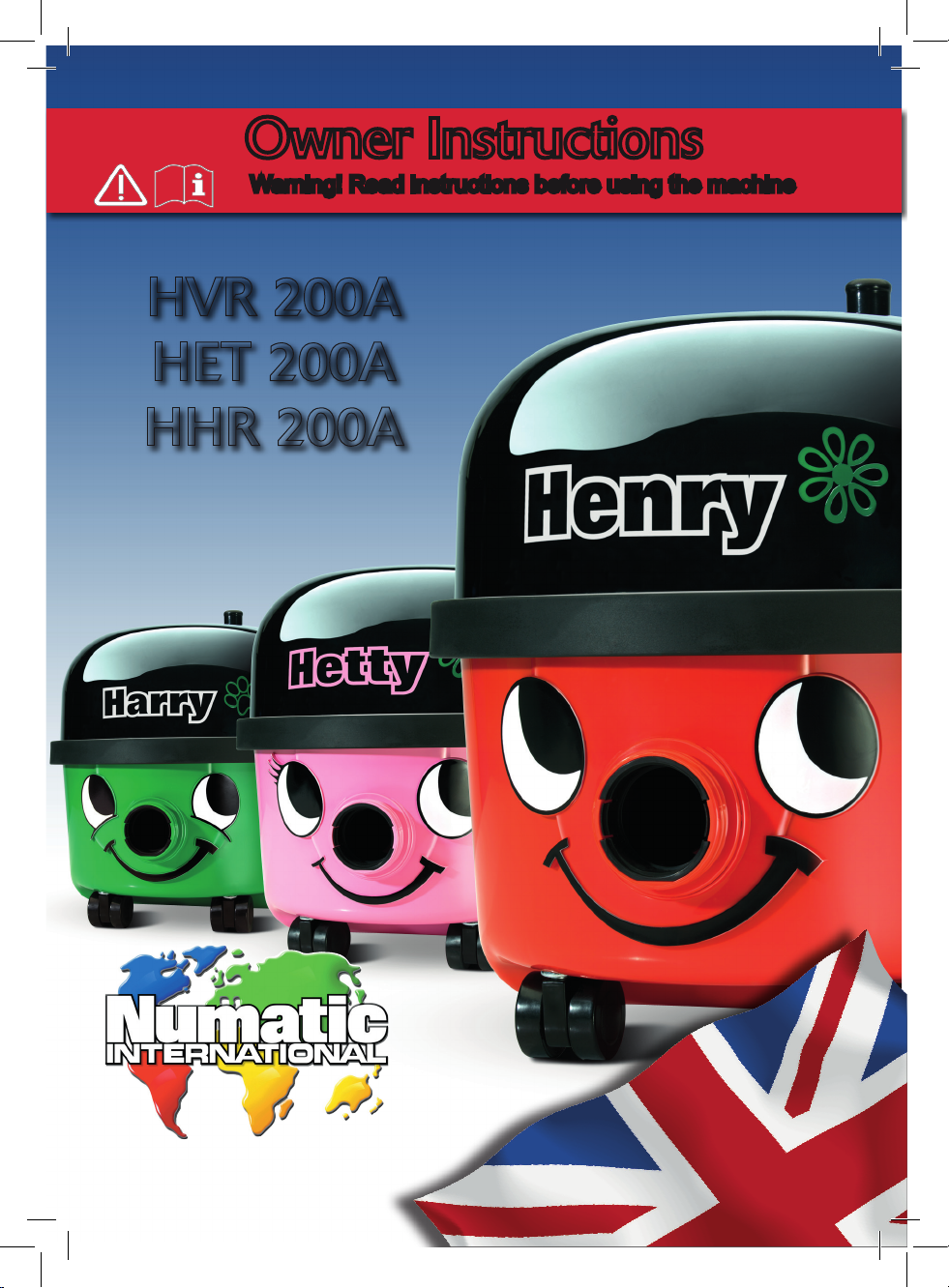 Manual Numatic HHR 200A Harry Vacuum Cleaner