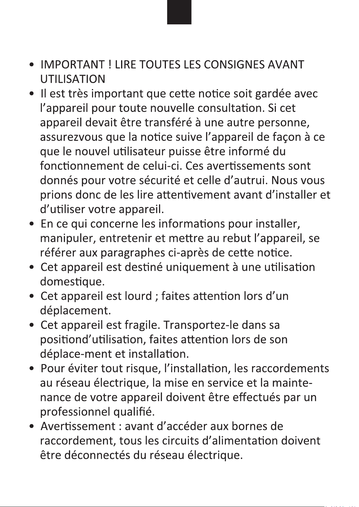 Mode D’emploi Continental Edison Ceci60fpb Cuisinière - Page 2