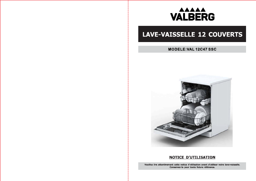 Lave Vaisselle Valberg Notice