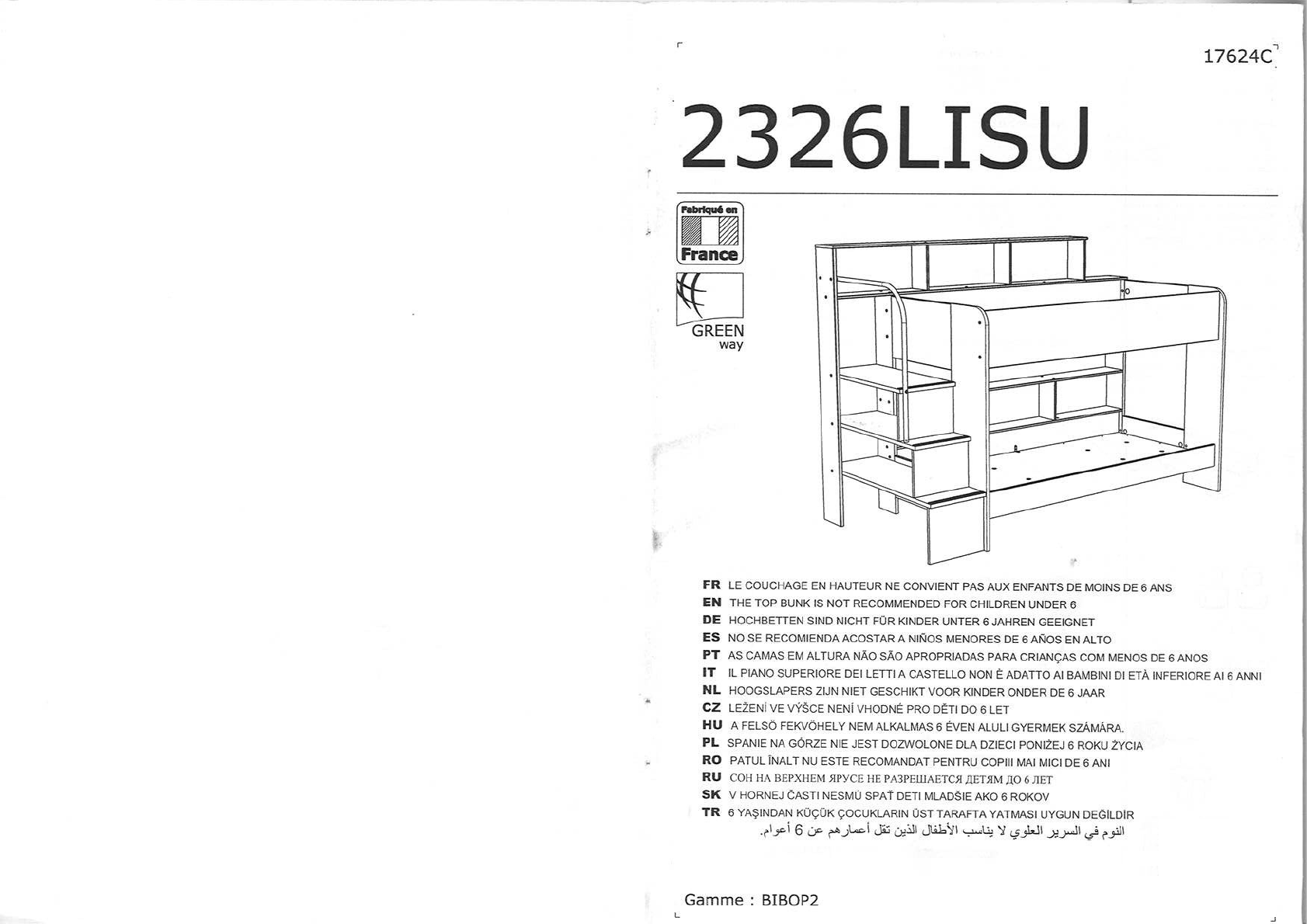 Mode Demploi Parisot Lisu Bibop Structure Lits Superpos S