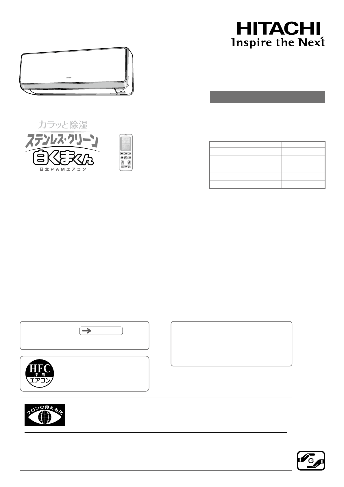説明書 日立 RAS-SV22A エアコン