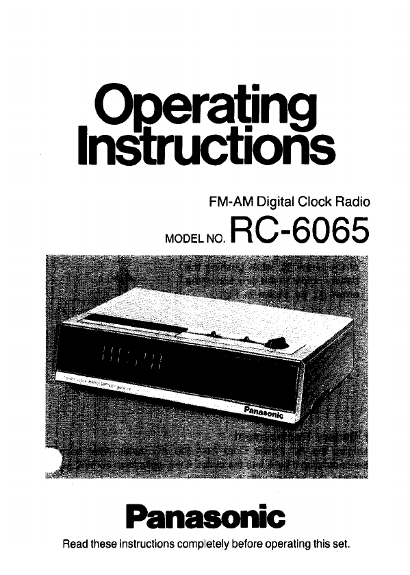 RARE RADIO REVEIL VINTAGE - NATIONAL PANASONIC RC-6203LB // DESIGN SPACE AGE