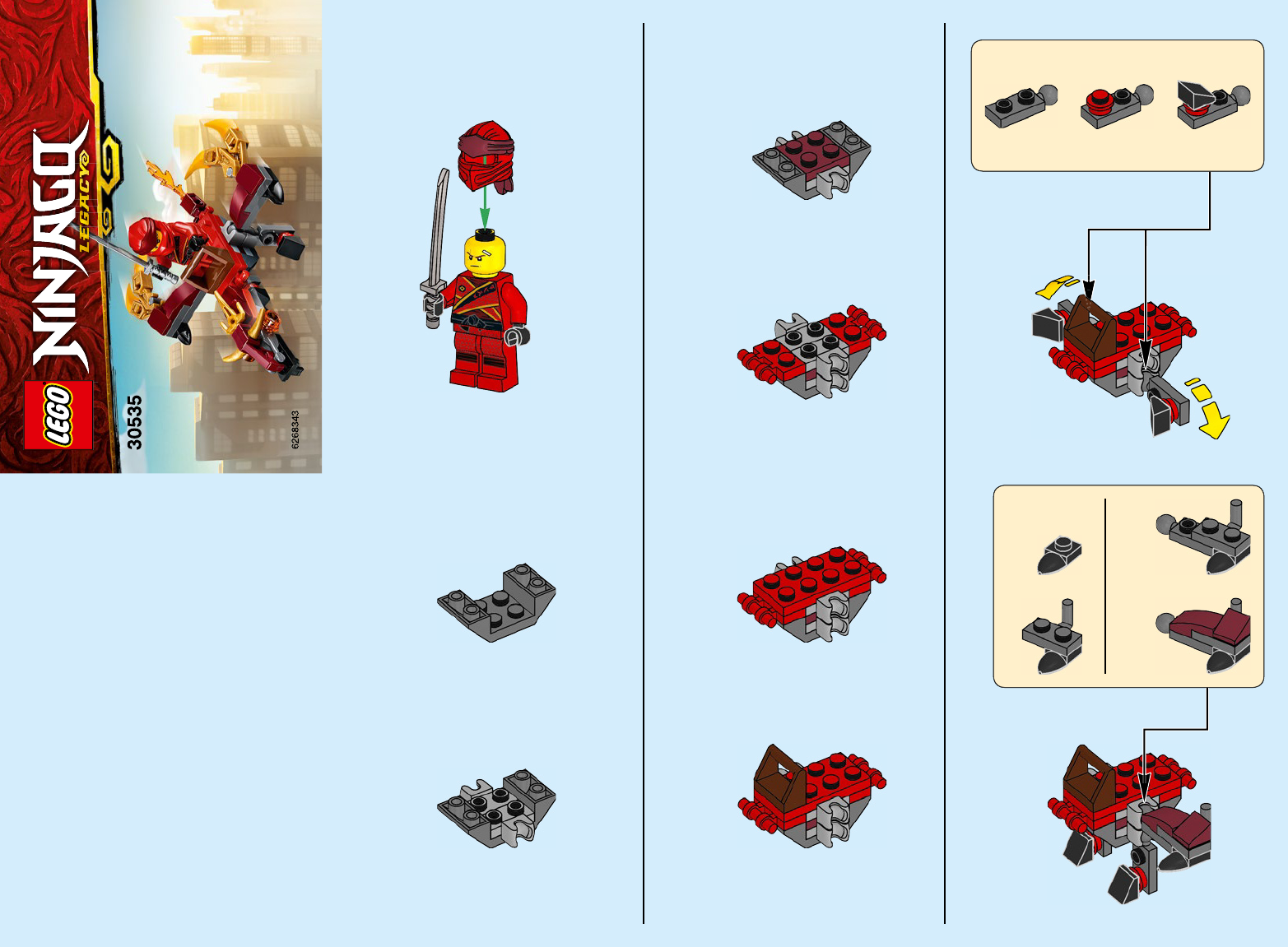 Manual Lego Set 30535 Ninjago Fire Flight 7763