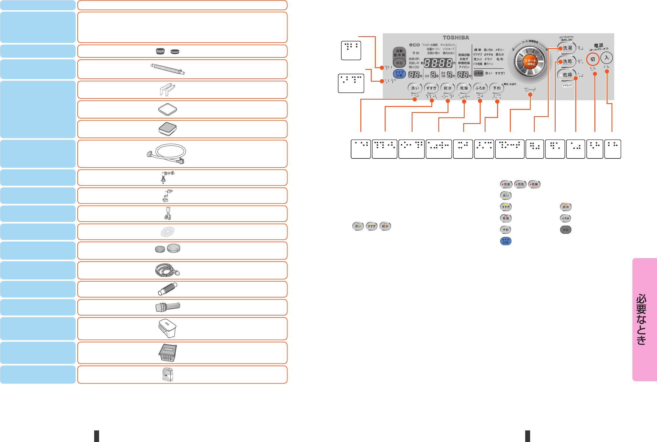 説明書 東芝 TW-Z8100L 洗濯機-乾燥機 - ページ 35