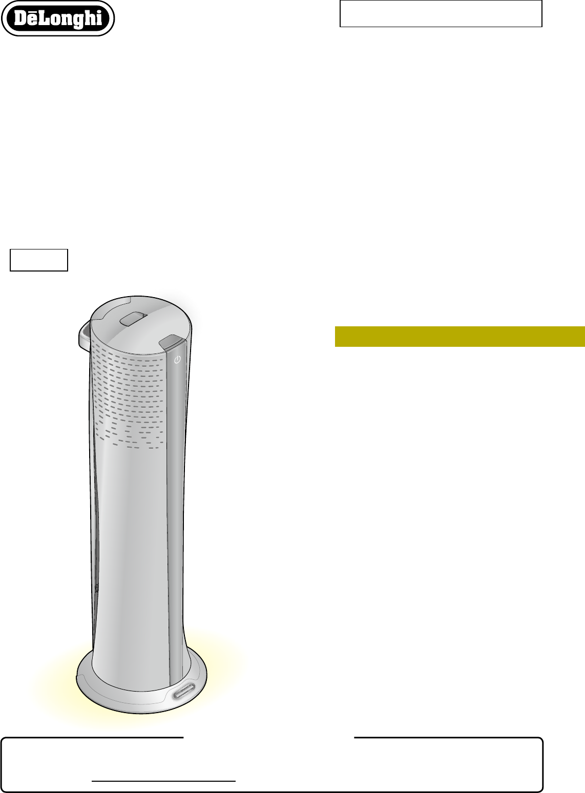 説明書 デロンギ HFX85W14C 空気洗浄器