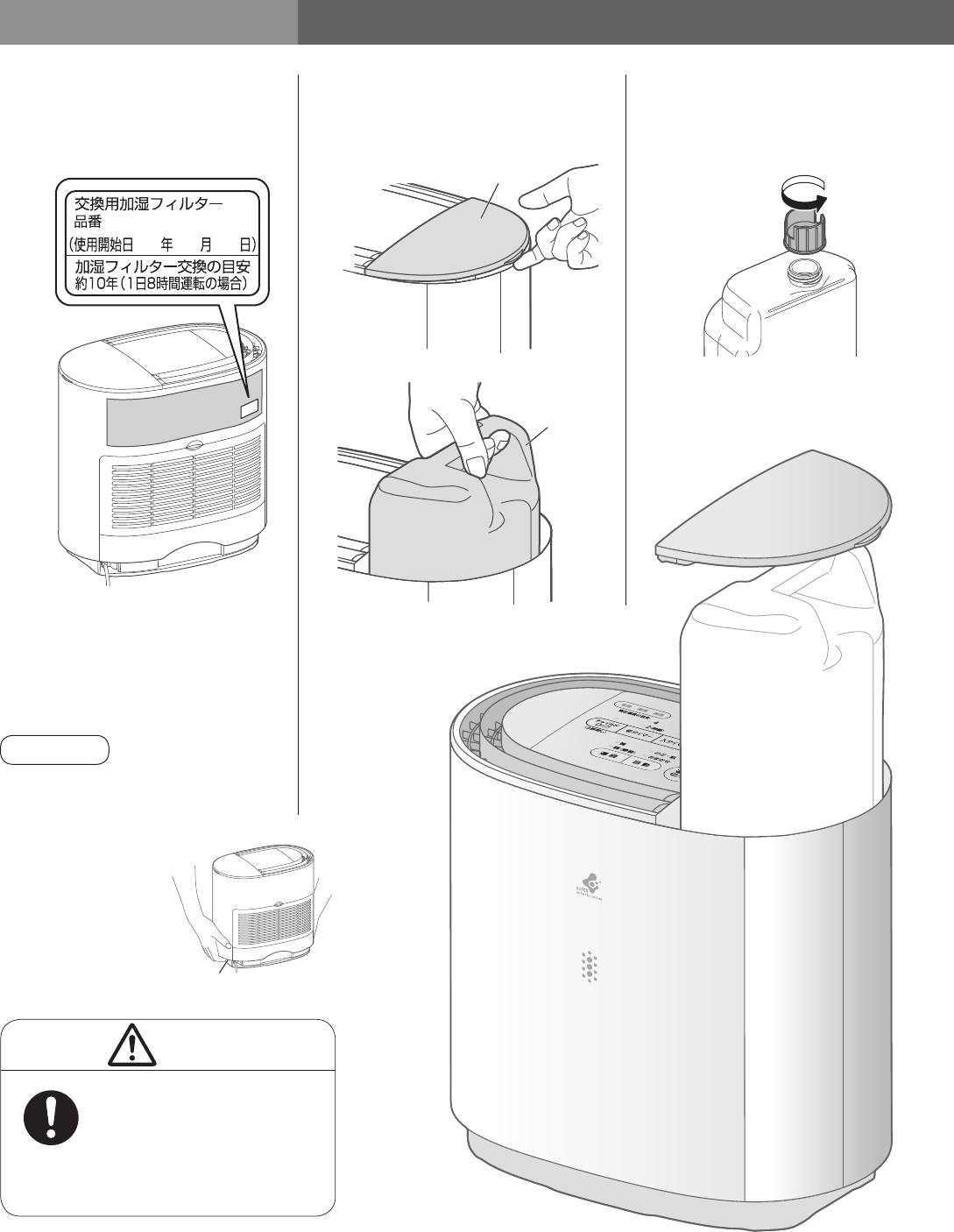 説明書 パナソニック FE-KFS03 加湿器 - ページ 6