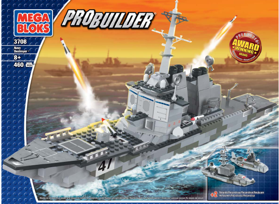 Mode d emploi Mega Bloks set 3708 Probuilder Navy destroyer