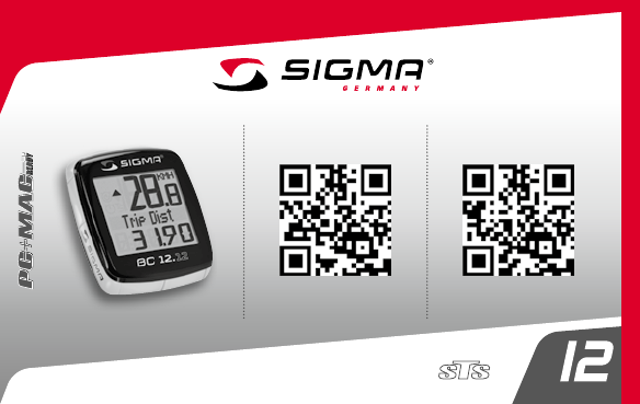 Manual Sigma BC 12.12 STS Cycling Computer