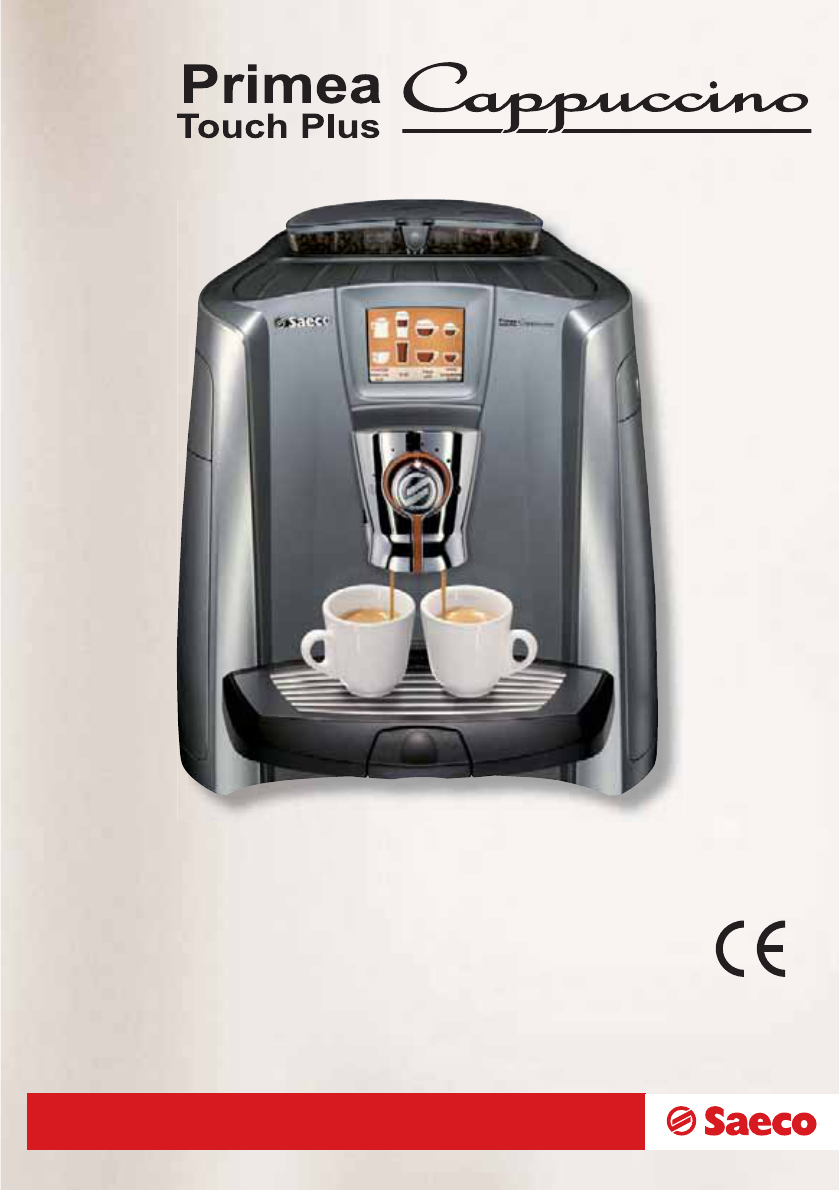 Manual Saeco SUP030ADR Primea Touch Plus Cappuccino Coffee Machine