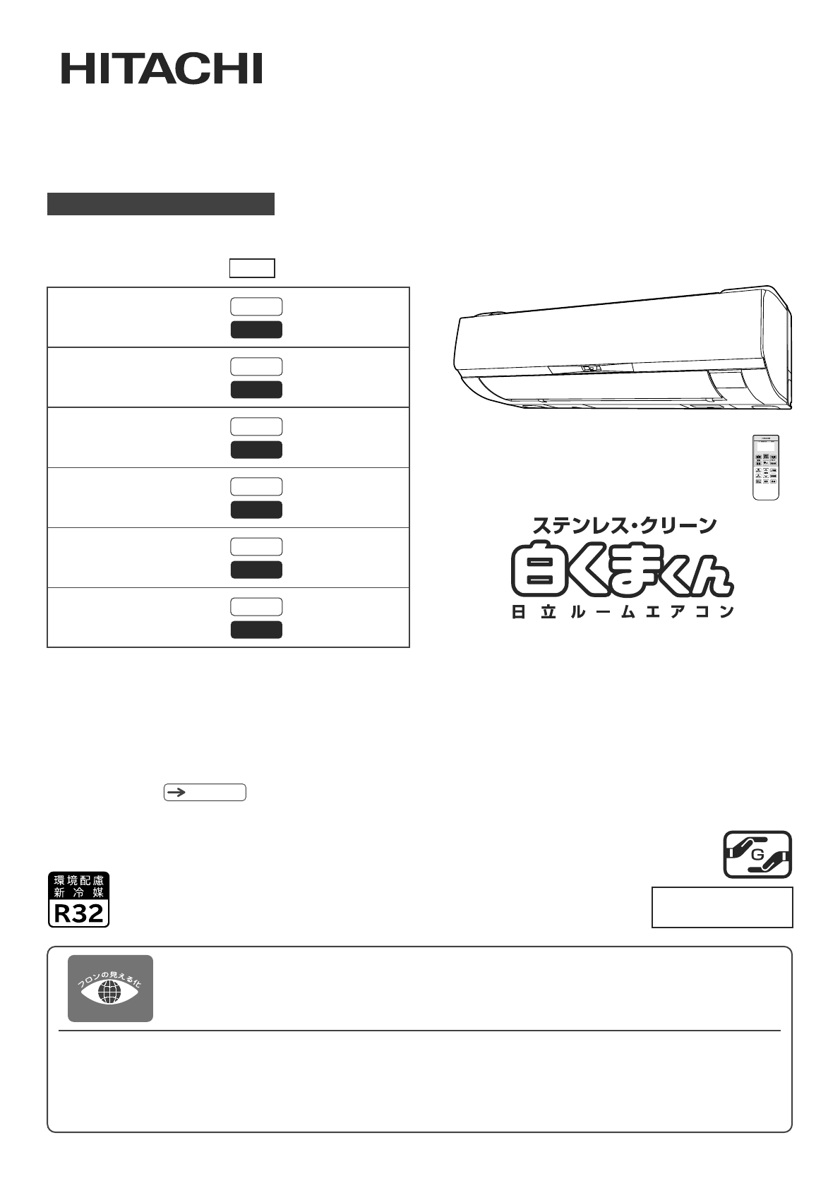 説明書 日立 RAS-WBK36H エアコン
