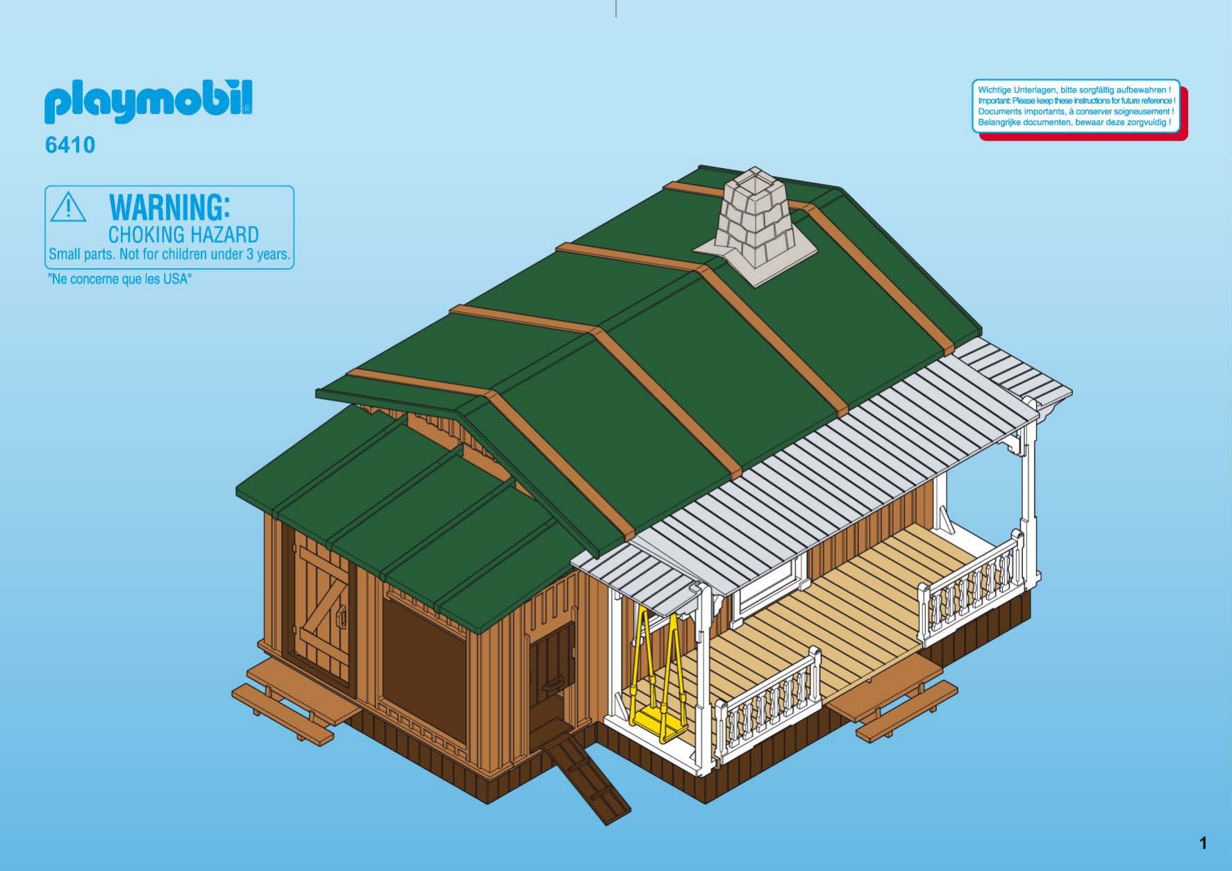 Playmobil Ferme Western Big Farm - Réédition Du Set 3769 - Réf. 6410