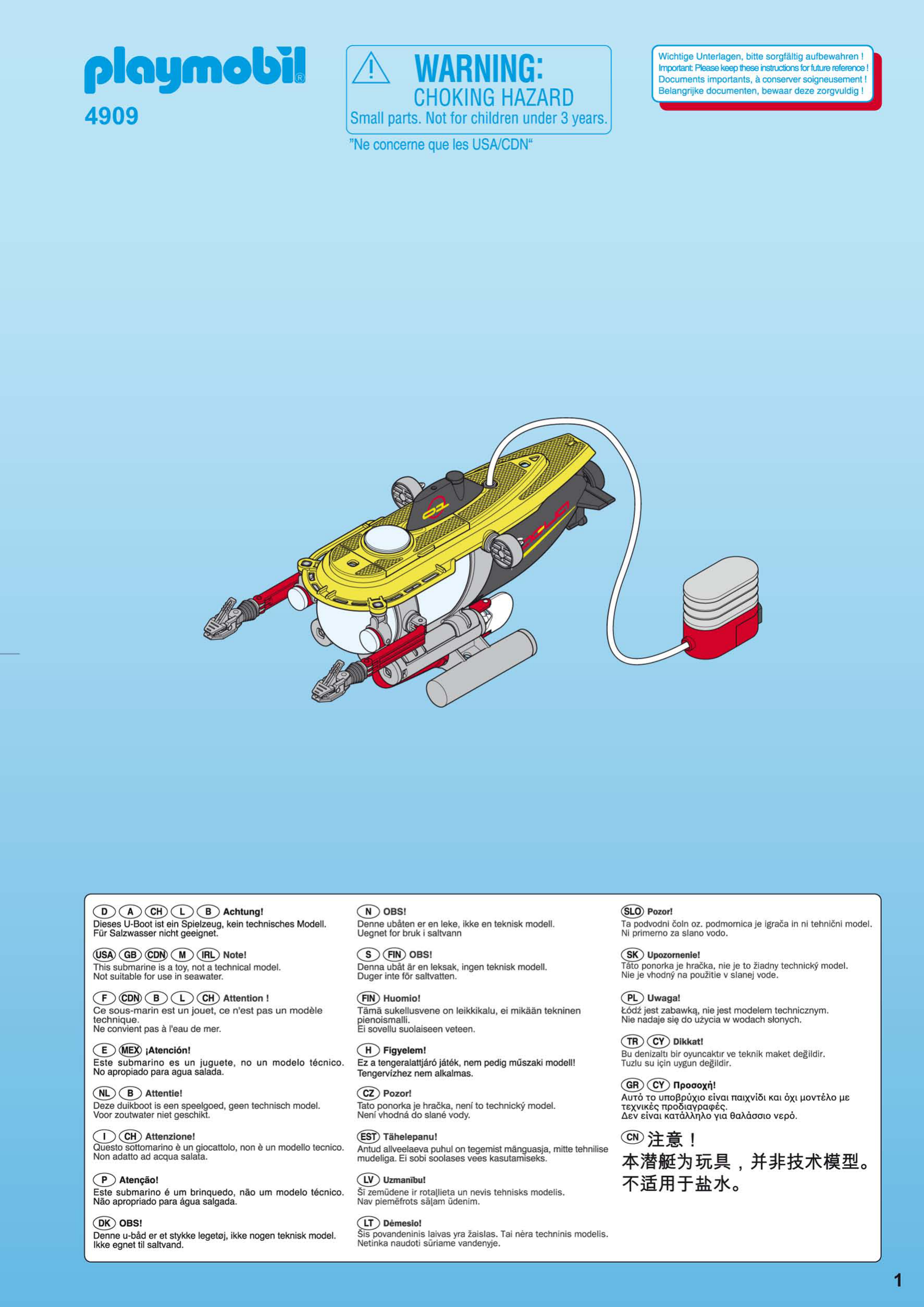 Submarino playmobil 4909 online