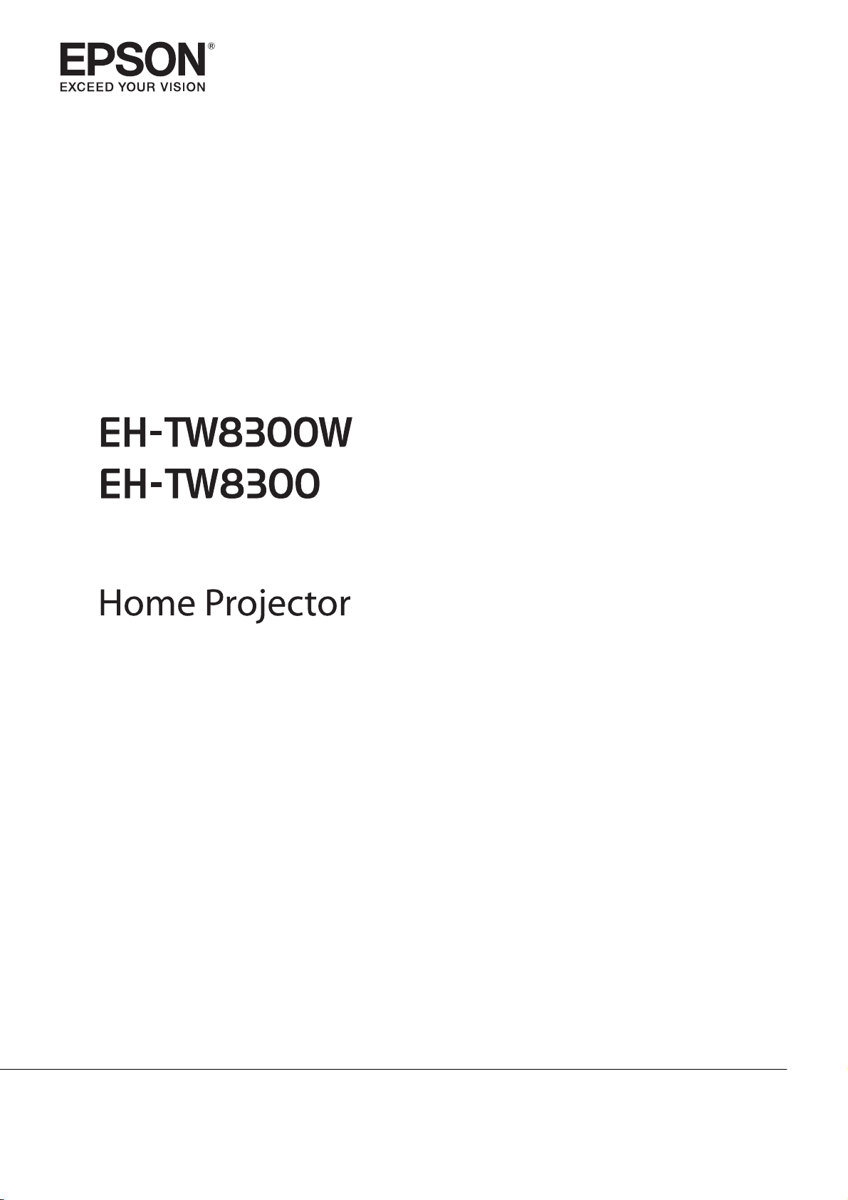 説明書 エプソン EH-TW8300 プロジェクター