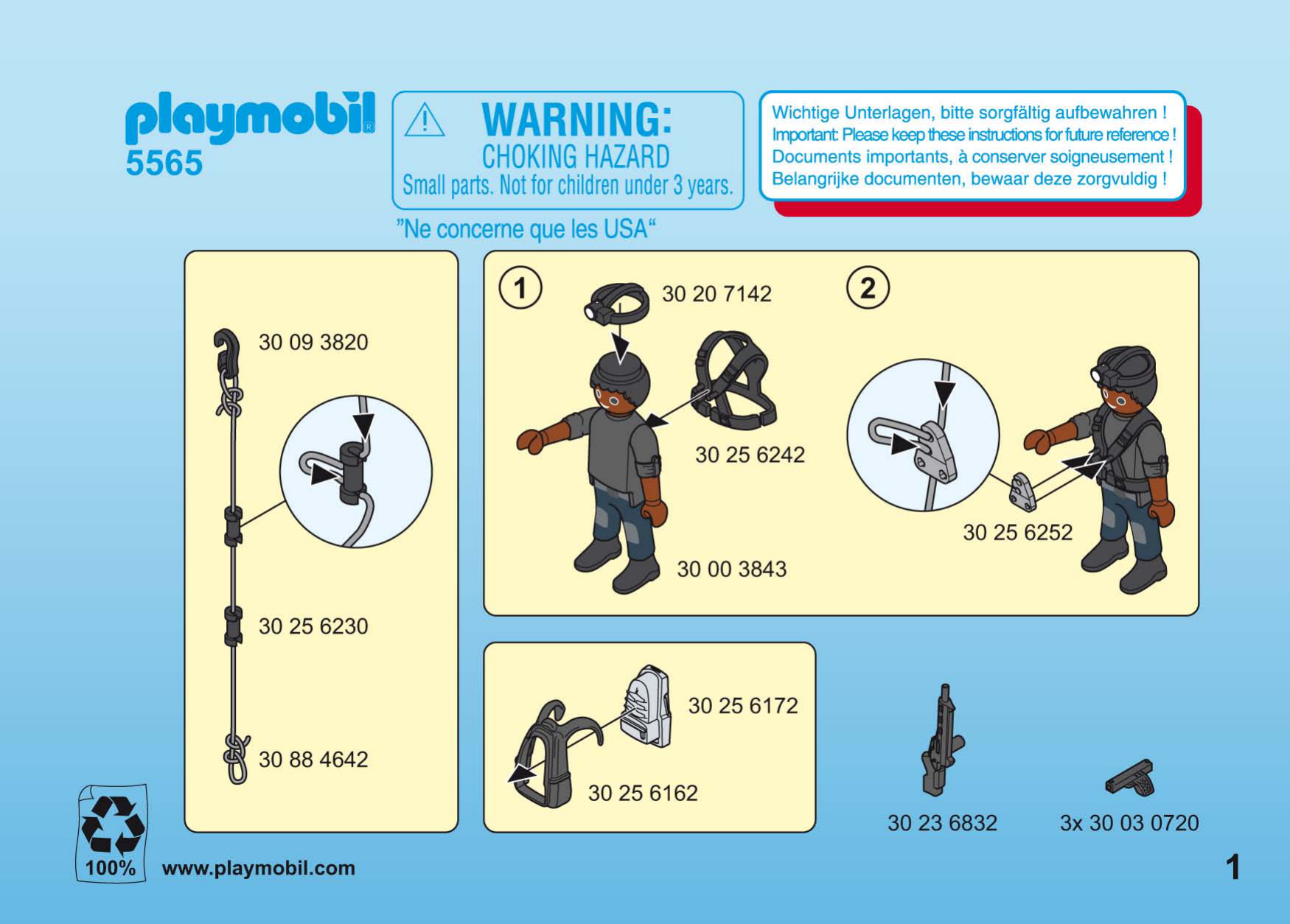 PLAYMOBIL Personnalisé Officier 6º Commando (1944-1945) REF-0033