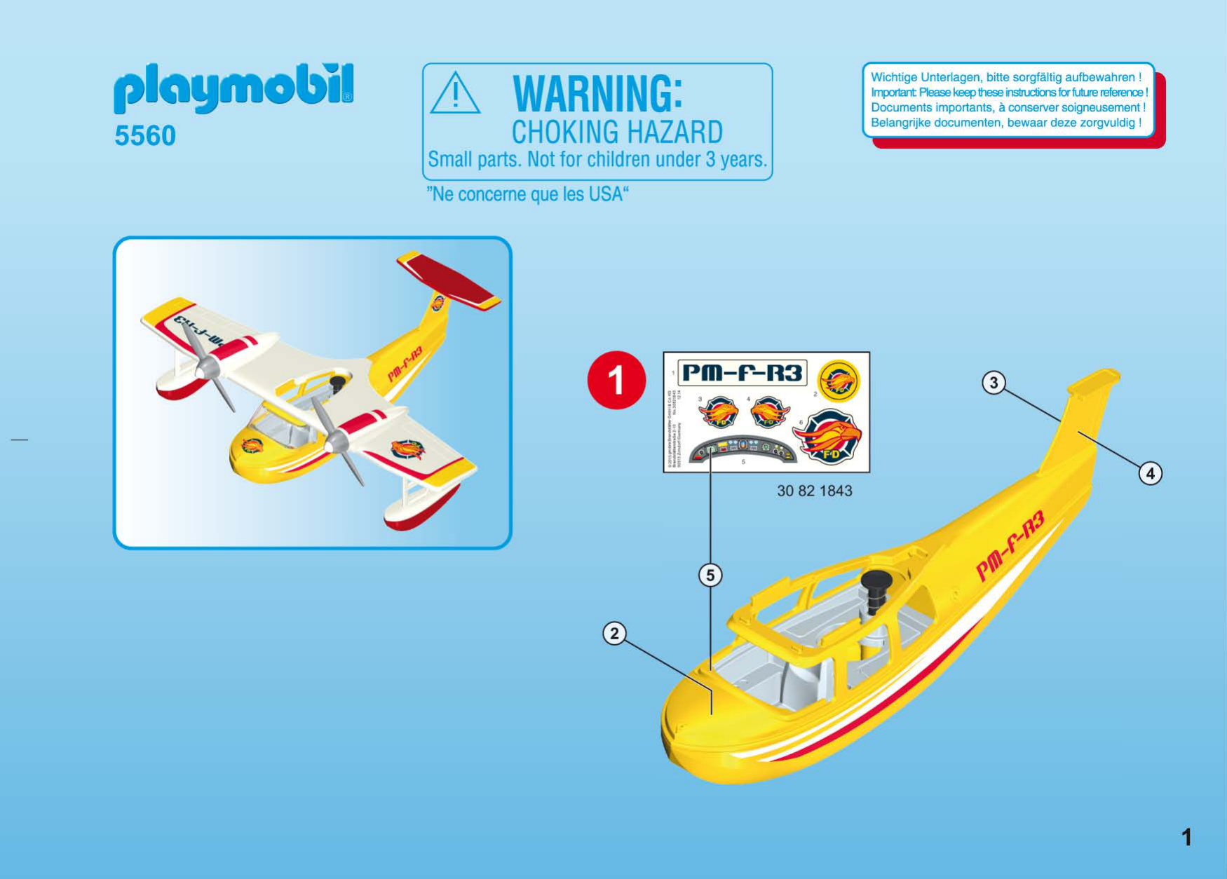 Playmobil - 5560 - Wild Life - Hydravion des Aventuriers