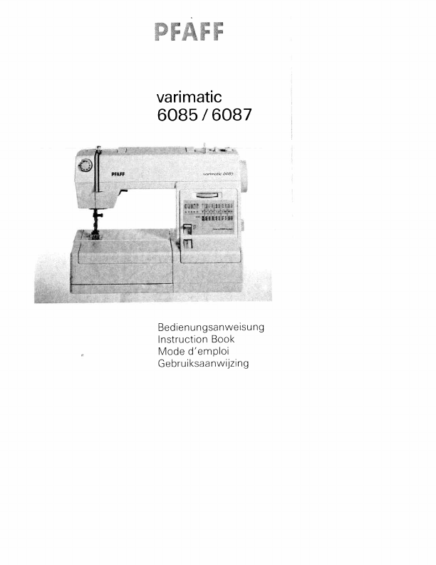 Handleiding Pfaff varimatic 6087 Naaimachine Handleiding Pfaff varimatic 6087 Naaimachine