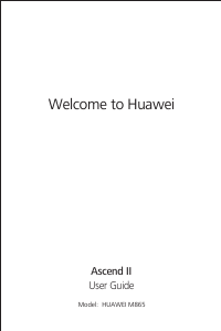 Bruksanvisning Huawei Ascend II Mobiltelefon