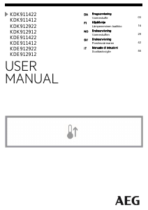 Bruksanvisning AEG KDE911422B Varmeskuff