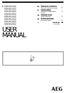 Instrukcja AEG KDE911422B Szuflada grzewcza