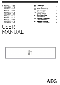Manual AEG KDE911422M Gaveta de aquecimento
