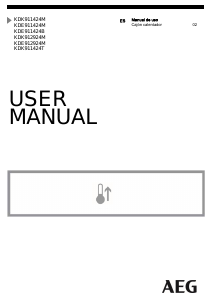 Manual de uso AEG KDE911424M Cajón calentador