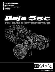 Mode d’emploi HPI Racing Baja 5SC Truck Voiture radiocommandée