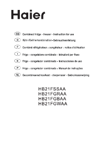 Handleiding Haier HB21FGBAA Koel-vries combinatie