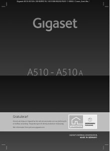 Bruksanvisning Gigaset A510A Trådlös telefon