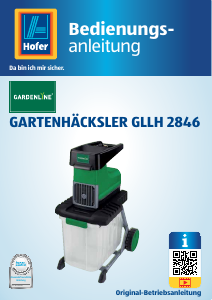 Bedienungsanleitung Gardenline GLLH 2846 Gartenhäcksler