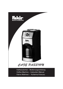 Kullanım kılavuzu Fakir Cafe Passion Kahve makinesi