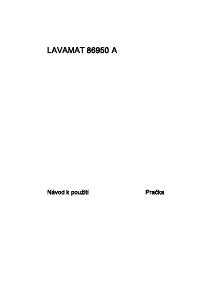 Manuál AEG L86950A Pračka