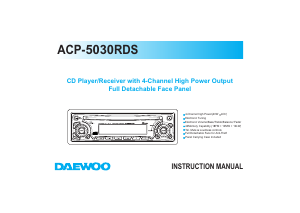 Handleiding Daewoo ACP-5030RDS Autoradio