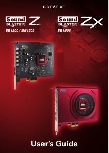 Bruksanvisning Creative Sound Blaster Zx Ljudkort