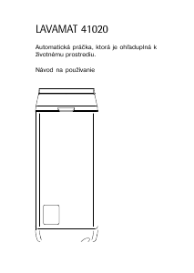Návod AEG LAV41020 Práčka