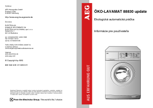 Návod AEG LAV88830-W Práčka