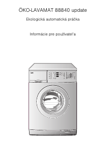 Návod AEG LAV88840 Práčka