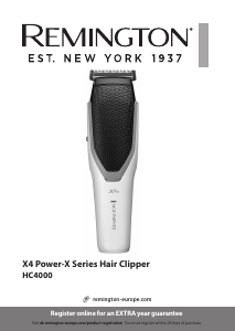 Manual Remington HC4000 X4 Power-X Hair Clipper