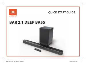 Käyttöohje JBL Bar 2.1 Deep Bass Kaiutin