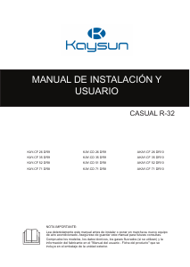 Manual de uso Kaysun AKAY-CF 35 DR10 Aire acondicionado