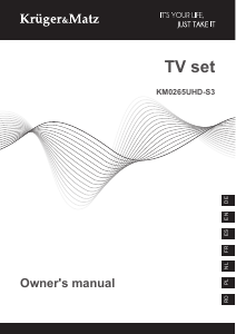 Manual Krüger and Matz KM0265UHD-S3 Televizor LED