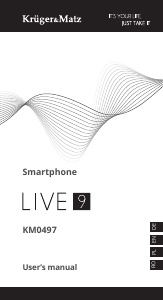 Manual Krüger and Matz KM0497-GR Live 9 Mobile Phone