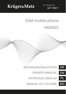 Manual Krüger and Matz KM0925 Mobile Phone