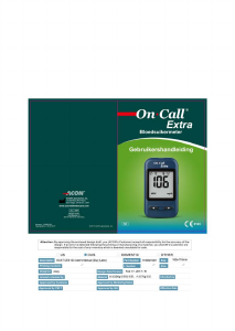 Handleiding ACON On Call Extra Bloedglucosemeter